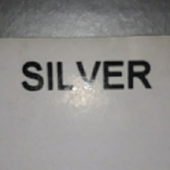 **SOLD** Silver Peep Toe Heels - Picture 9 of 11